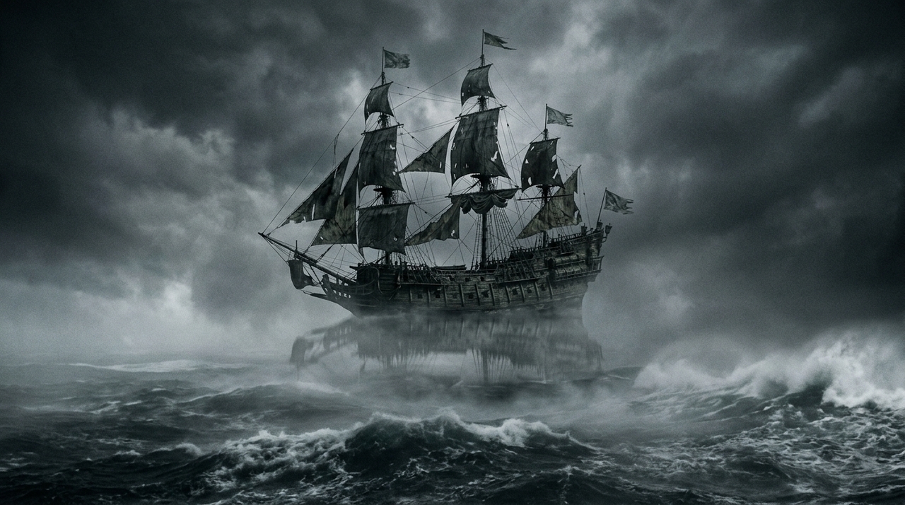 A lenda iniciou em 1680, quando um navio holandês zarpou de Amsterdã rumo ao Índico.