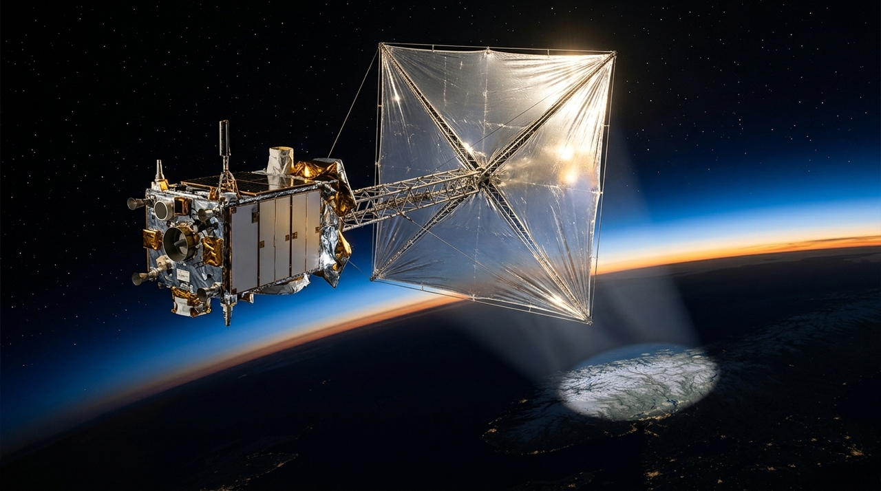 A empresa Reflect Orbital apresenta o projeto como uma possível forma de ampliar temporariamente a geração de usinas fotovoltaicas após o pôr do sol.
