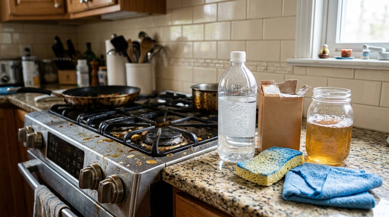 Para sua cozinha ficar sempre limpa e renovada, use isso com frequência O vinagre de álcool funciona como um excelente desengordurante natural devido à sua acidez característica.