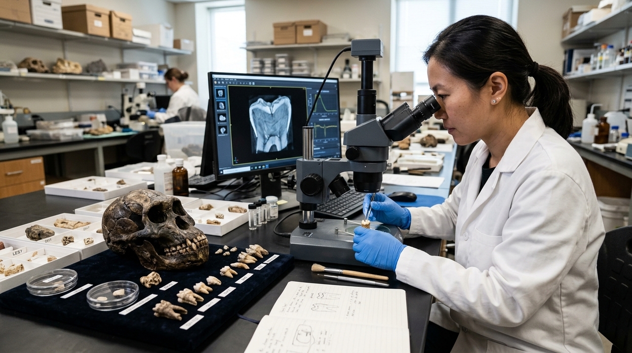 O estudo examinou 23 amostras dentárias pertencentes a pelo menos 20 indivíduos de Homo naledi.