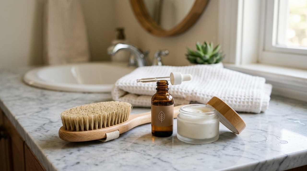 O ritual de 10 dias que pode melhorar a aparência da celulite A escovação a seco, conhecida como dry brushing, costuma ser o primeiro passo dessa rotina