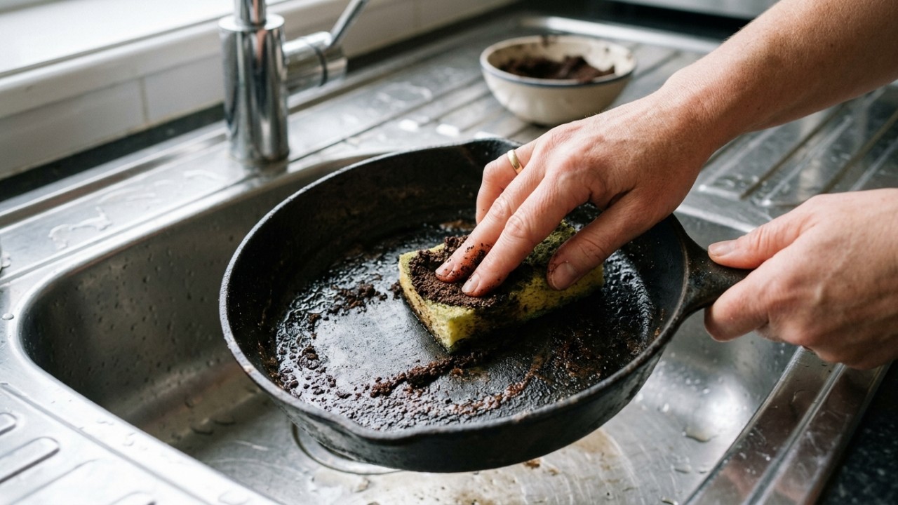 Liquidificar borra de café e água morna: Uma mistura poderosa que tem uma enorme função para a cozinha francesa e a limpeza O reaproveitamento da borra de café transforma a rotina de limpeza e evita o desperdício doméstico. – Imagem gerada por IA