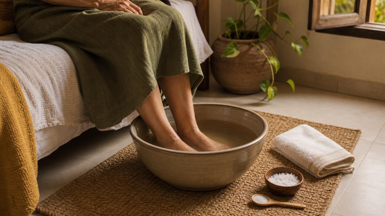 Banho de pés com sal e bicarbonato de sódio: por que fazer antes de dormir e para que serve, segundo especialistas imagem 1783186843 qsr86z