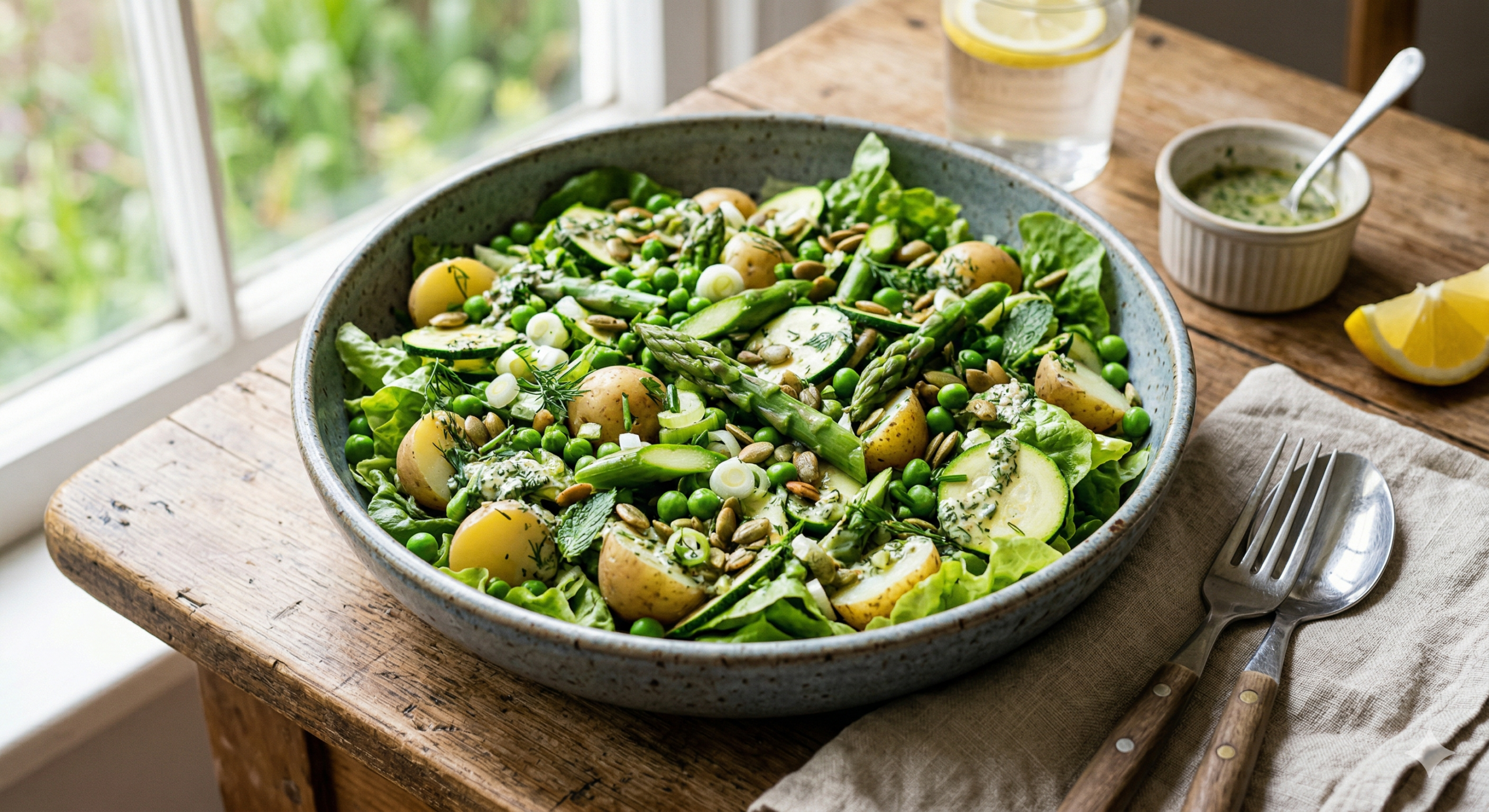 Uma deliciosa receita de salada verde de primavera com molho caseiro fica pronta em menos de 15 minutos imagem 1784569559 amqez6