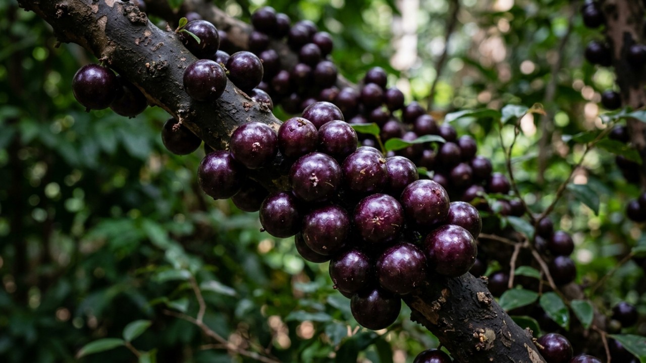 O reflexo das fitas protege as frutas de maneira simples e ecológica. – Imagem gerada por IA