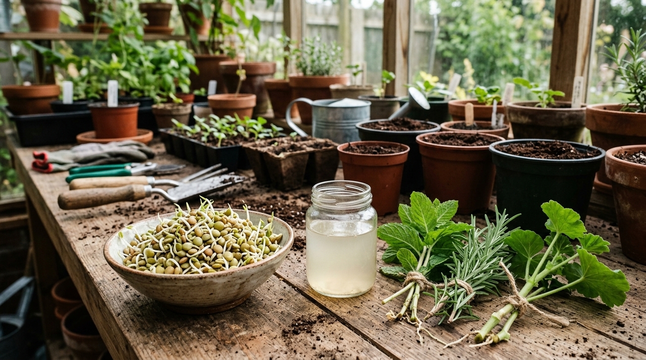 Enraizador natural é qualquer solução ou preparo à base de ingredientes orgânicos que ajuda a estimular o desenvolvimento de raízes em estacas.