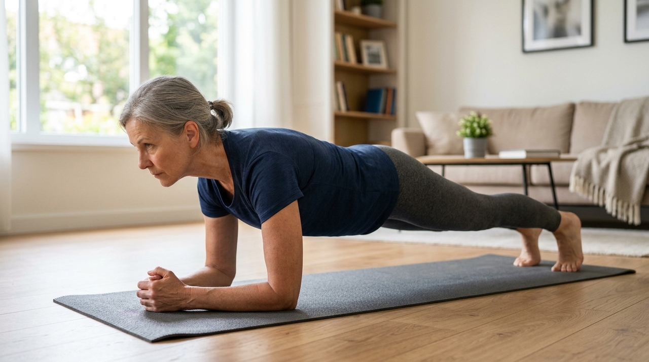 Para que a prancha abdominal ajude de fato a manter a barriga firme após os cinquenta, a técnica é fundamental.