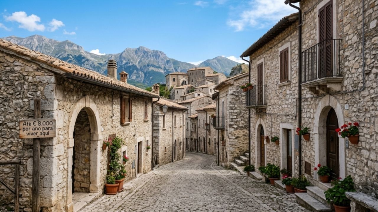 Aldeia da Itália paga para atrair novos moradores.