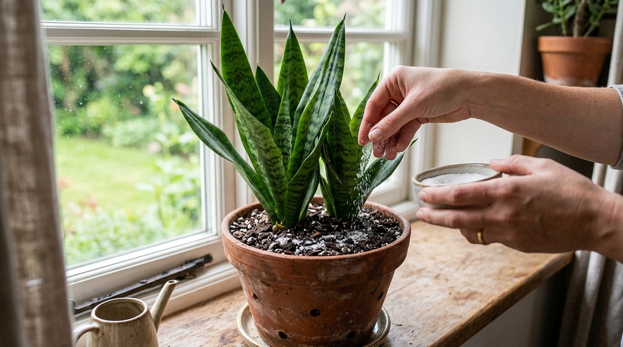 A espada-de-são-jorge (Sansevieria trifasciata e espécies afins) é originária de regiões secas da África e da Ásia, onde enfrenta calor, noites frias e solo pobre.