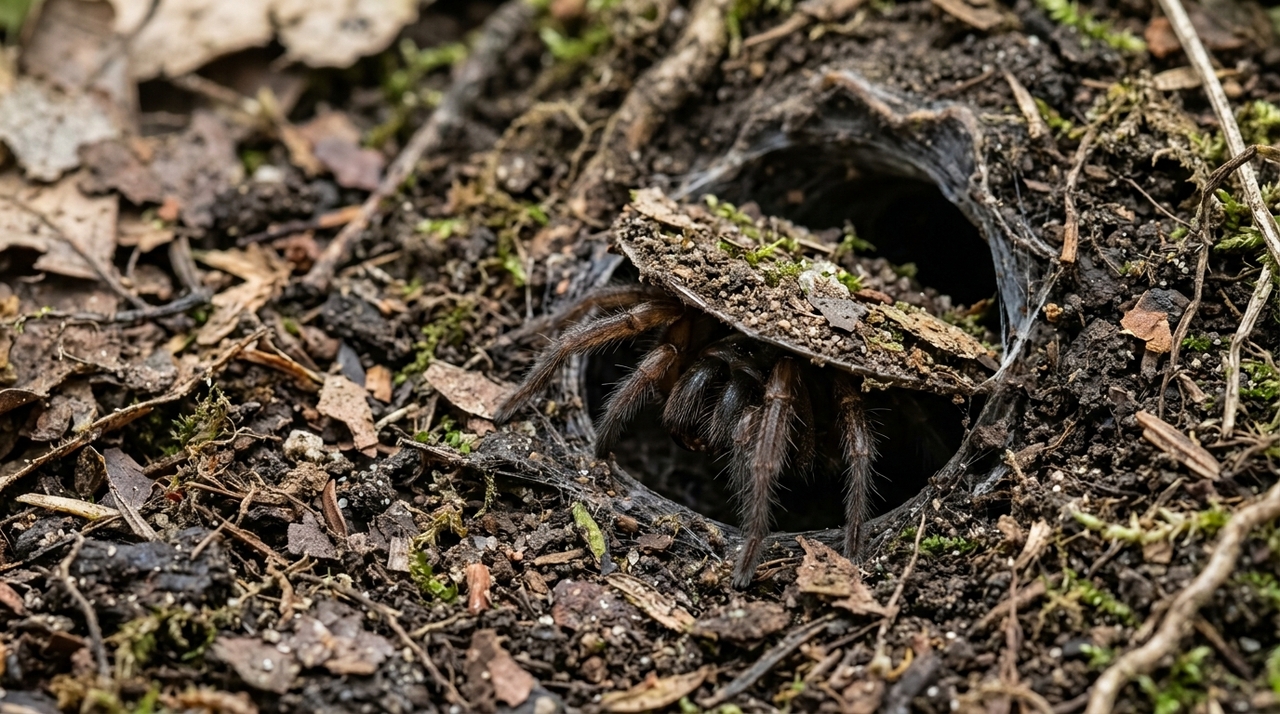 A curiosa aranha que troca as teias por uma ‘porta secreta’ e impressiona pesquisadores com seu mecanismo de caça Ao contrário das aranhas que utilizam teias para capturar alimentos, essa espécie aposta em uma estratégia baseada em emboscada.