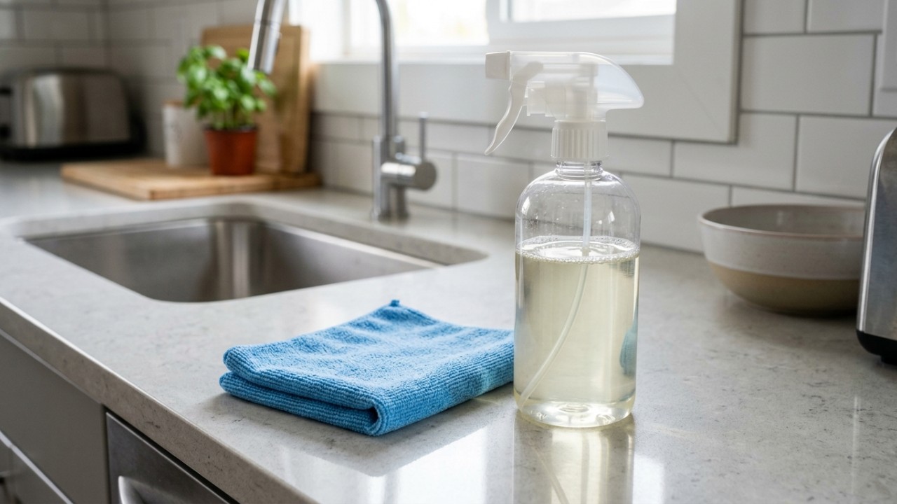 A diluição correta da água sanitária é fundamental para garantir uma desinfecção segura e eficaz no dia a dia. – Imagem gerada por IA
