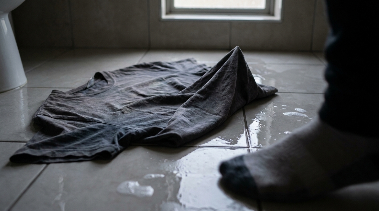 Camisetas e calças antigas posicionadas em áreas críticas costumam acumular umidade rapidamente.
