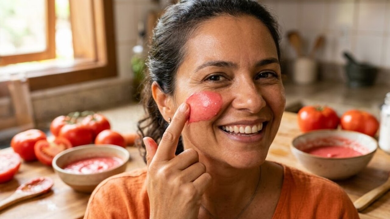 Mistura fácil de tomate com amido de milho promete diminuir poros e a oleosidade da pele O tomate com amido de milho virou uma combinação popular nas redes sociais por prometer reduzir a aparência dos poros e controlar a oleosidade