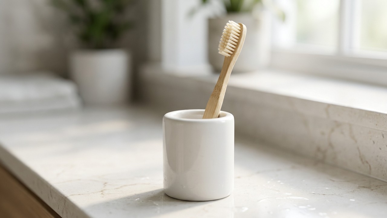 A escova de dentes não deve ser trocada a cada seis meses ou apenas quando as cerdas abrirem: este é o tempo ideal para fazer a troca A troca regular da escova de dentes é essencial para garantir a eficácia da higienização bucal. – Imagem gerada por IA