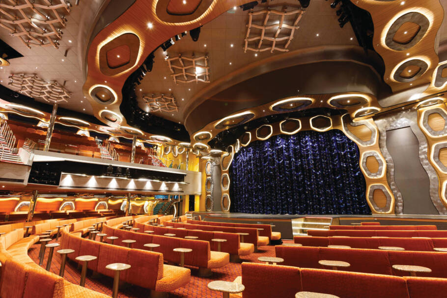 Teatro do navio Costa Diadema, que estará no Brasil para a temporada 2026/2027
